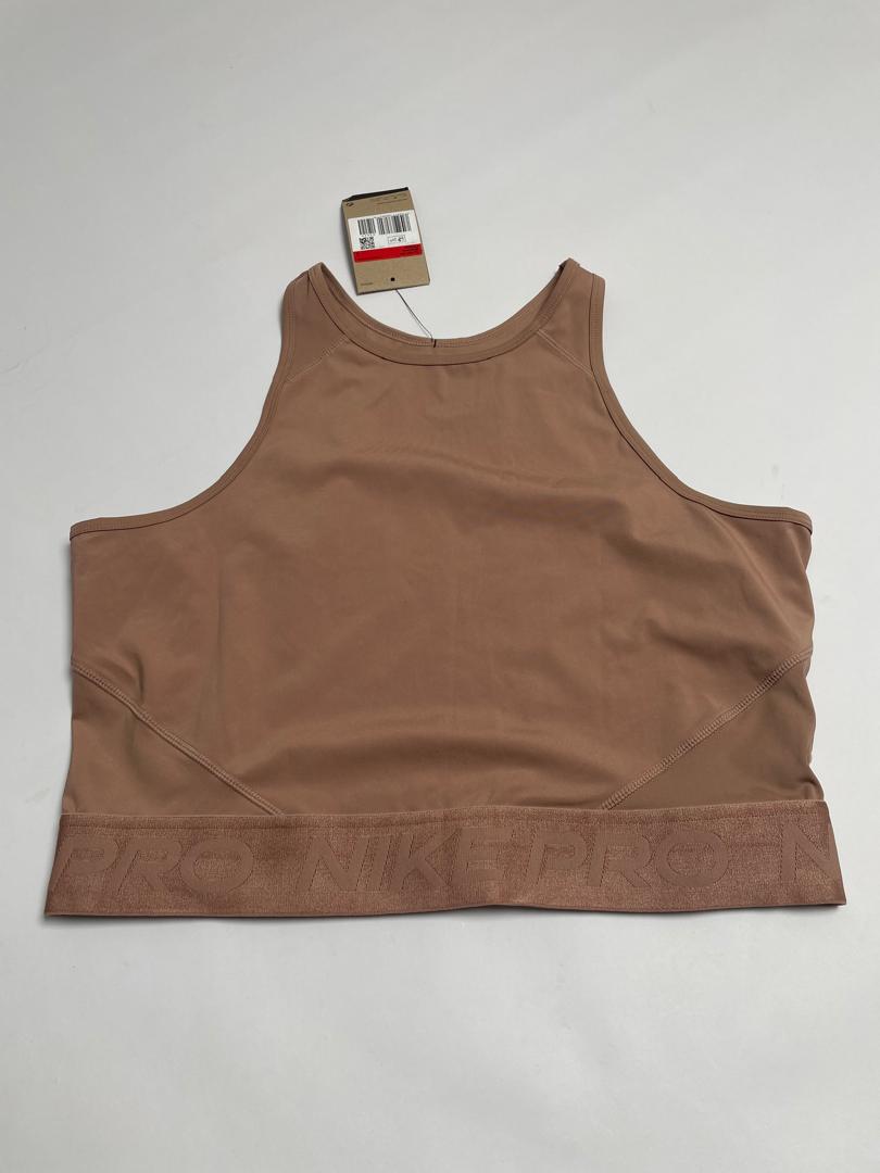 Crop Top Nike Femme Beige Taupe