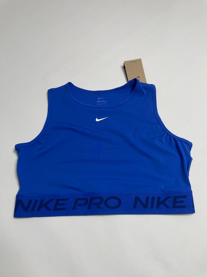 Crop Top Nike Pro Femme Bleu Royal avec Bande NIKE PRO