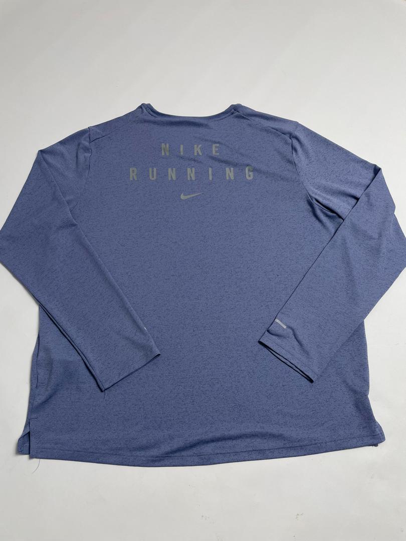 T-Shirt Nike Femme Running Bleu-Gris Manches Longues