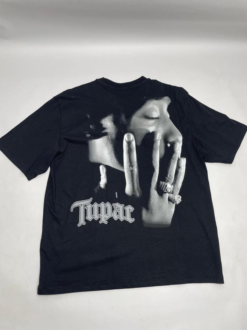 T-shirt Tupac Homme Noir Graphique Iconique