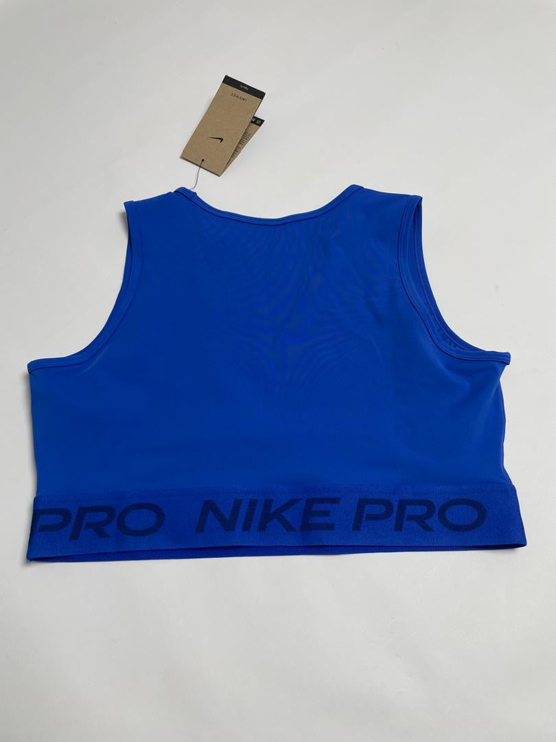 Crop Top Nike Pro Femme Bleu Royal avec Bande NIKE PRO