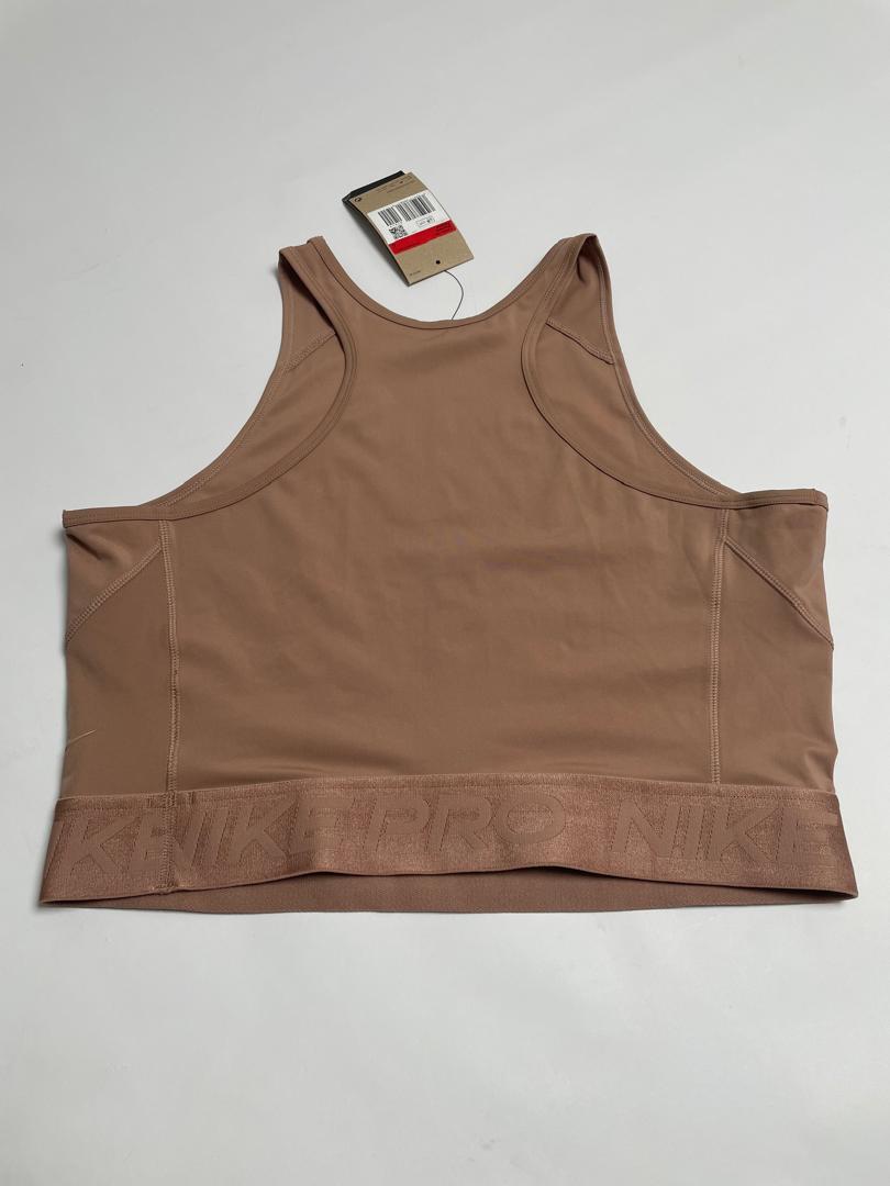 Crop Top Nike Femme Beige Taupe