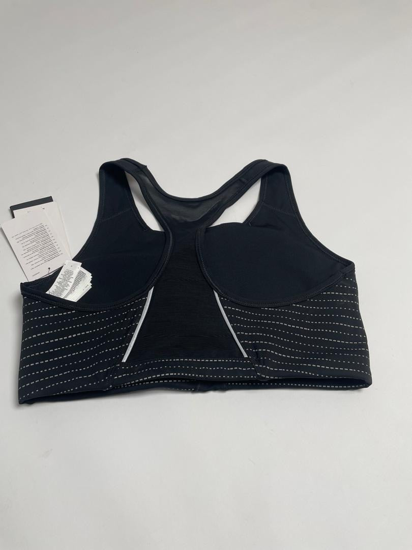 Brassière Nike Dry Femme Noire Motif Pointillé Blanc