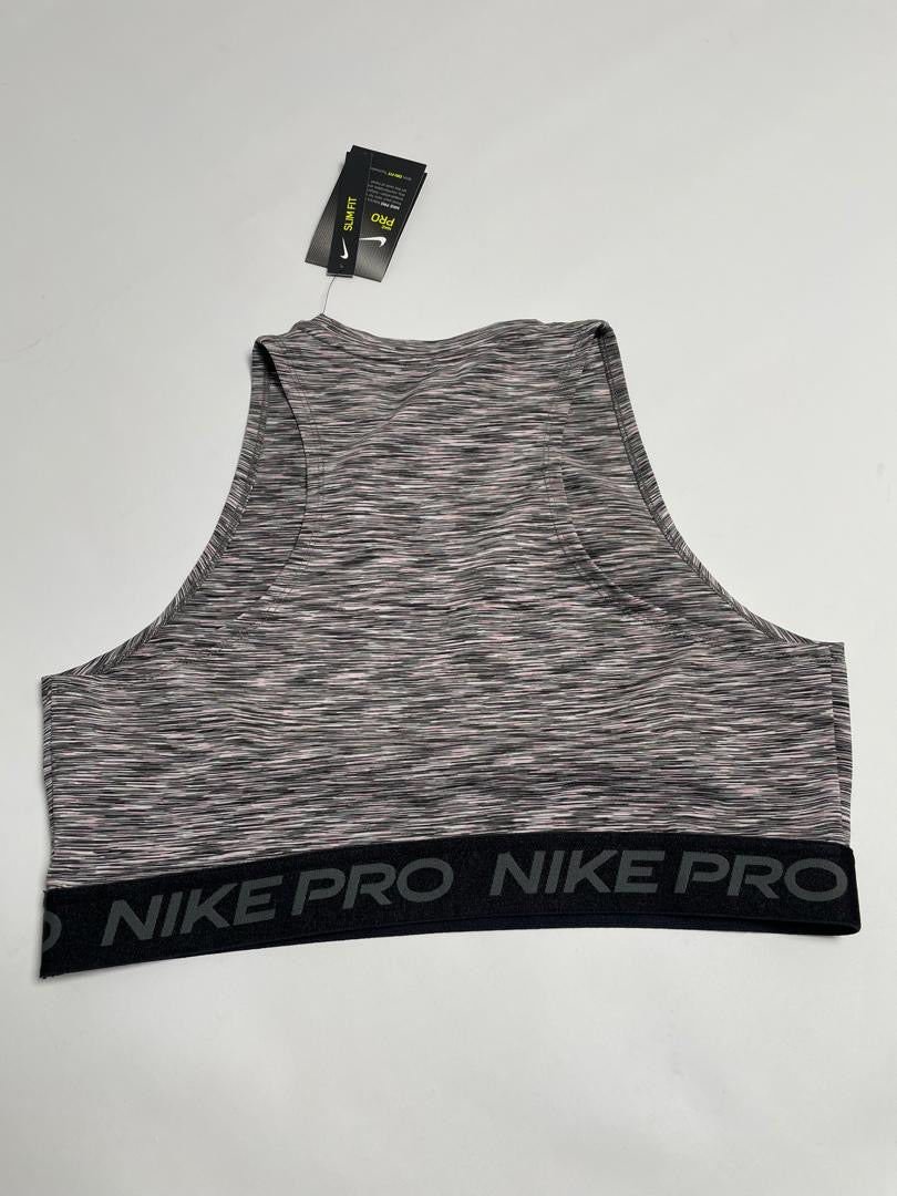 Haut Nike Pro Femme Chiné Gris Space-Dye