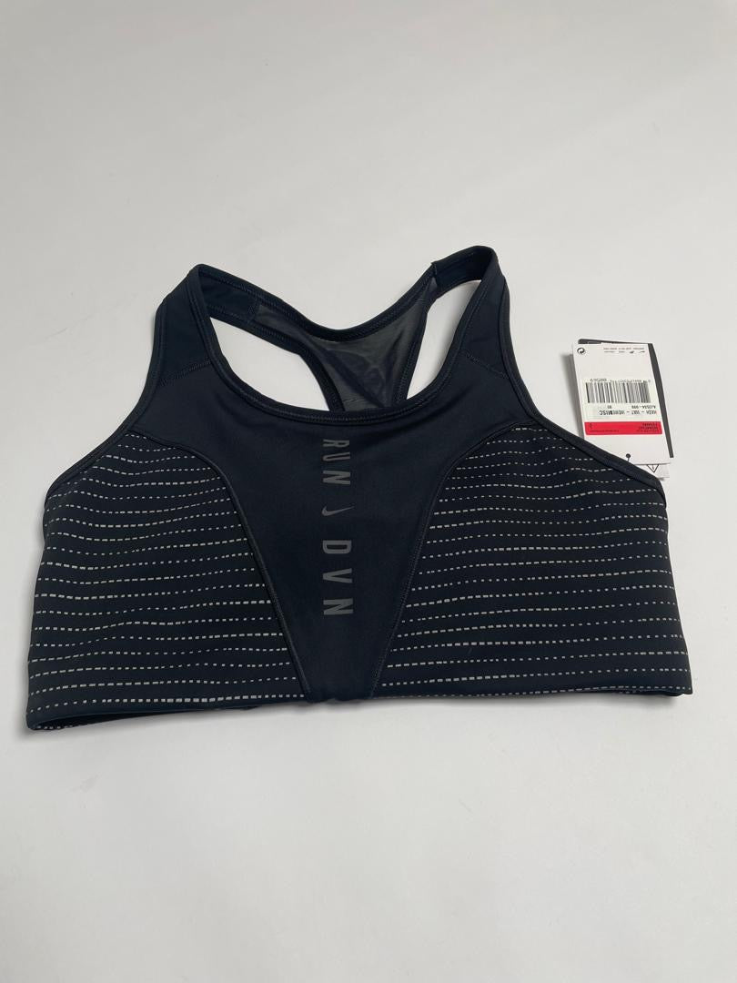 Brassière Nike Dry Femme Noire Motif Pointillé Blanc