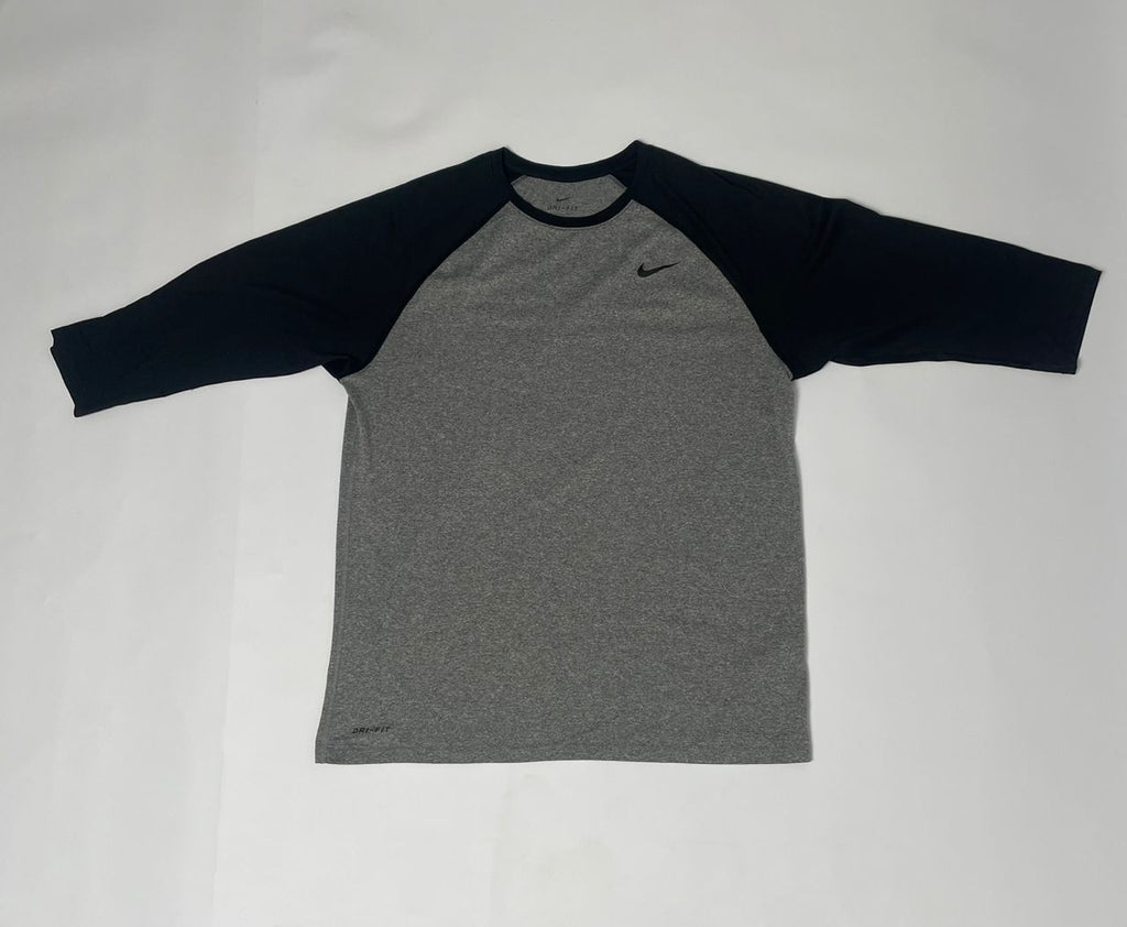 T-shirt Nike Raglan Homme Gris/Noir Performance