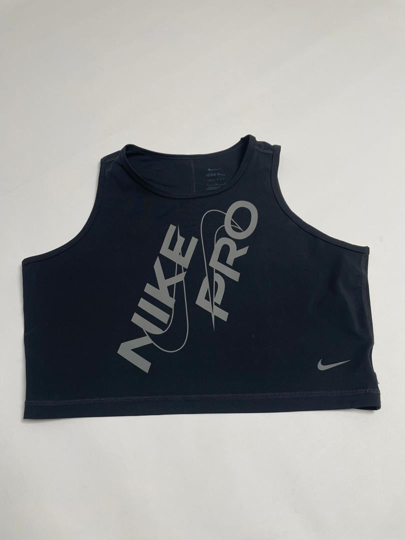 Débardeur Crop Nike Pro Femme Noir