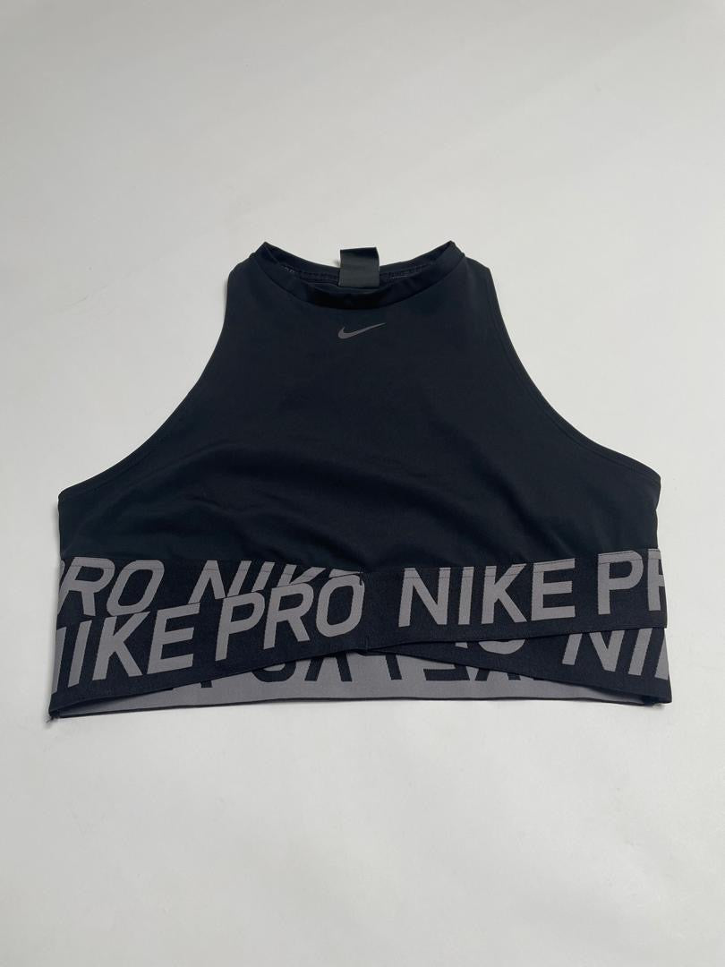 Haut Nike Pro Femme Noire Bandes croisées
