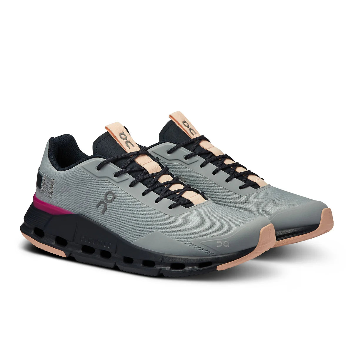 On Running Cloudnova Form - Chaussures Running Femme Gris/Rose