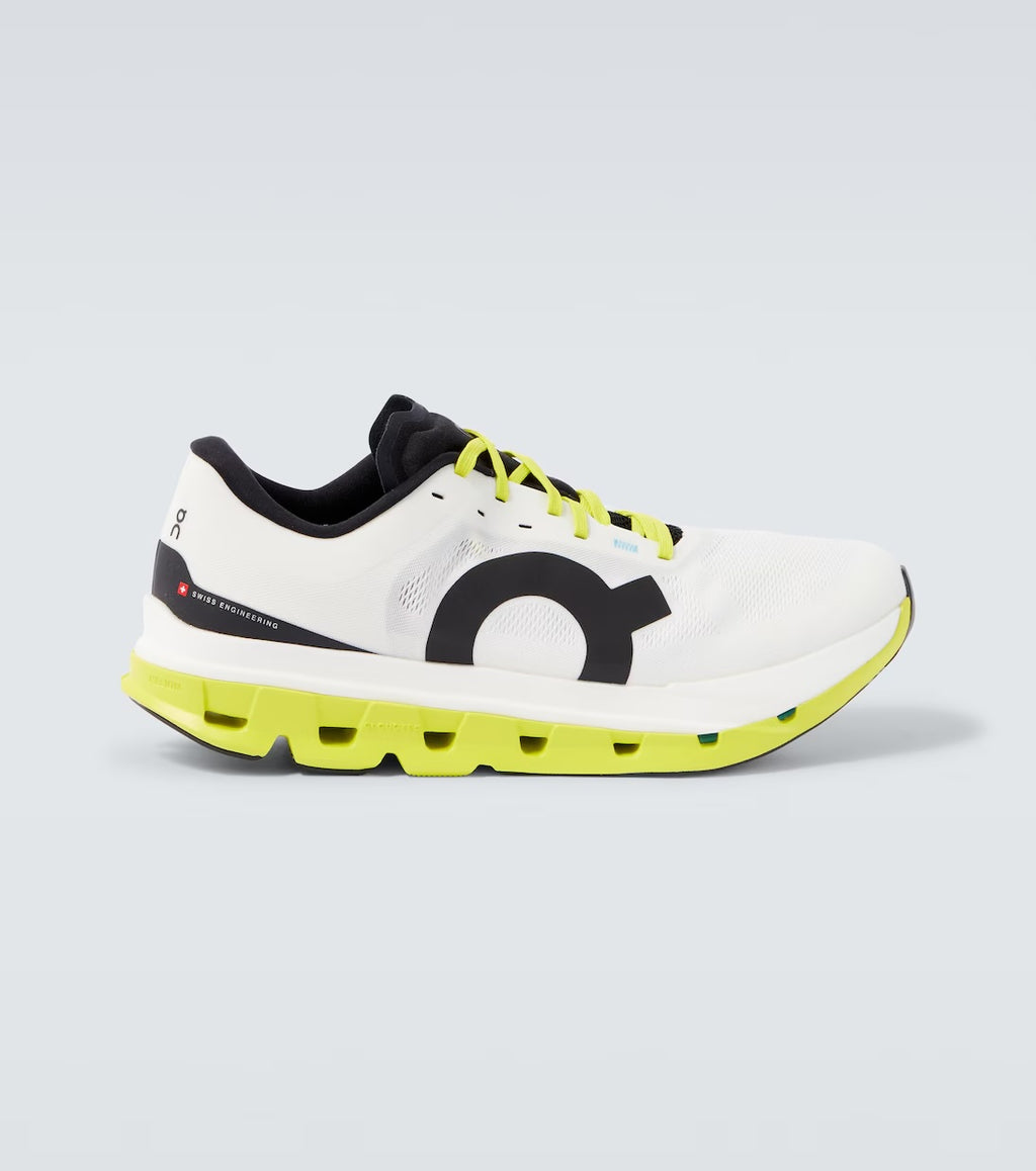 On Running Cloudmonster - Chaussures Running Femme Blanc/Jaune Fluo