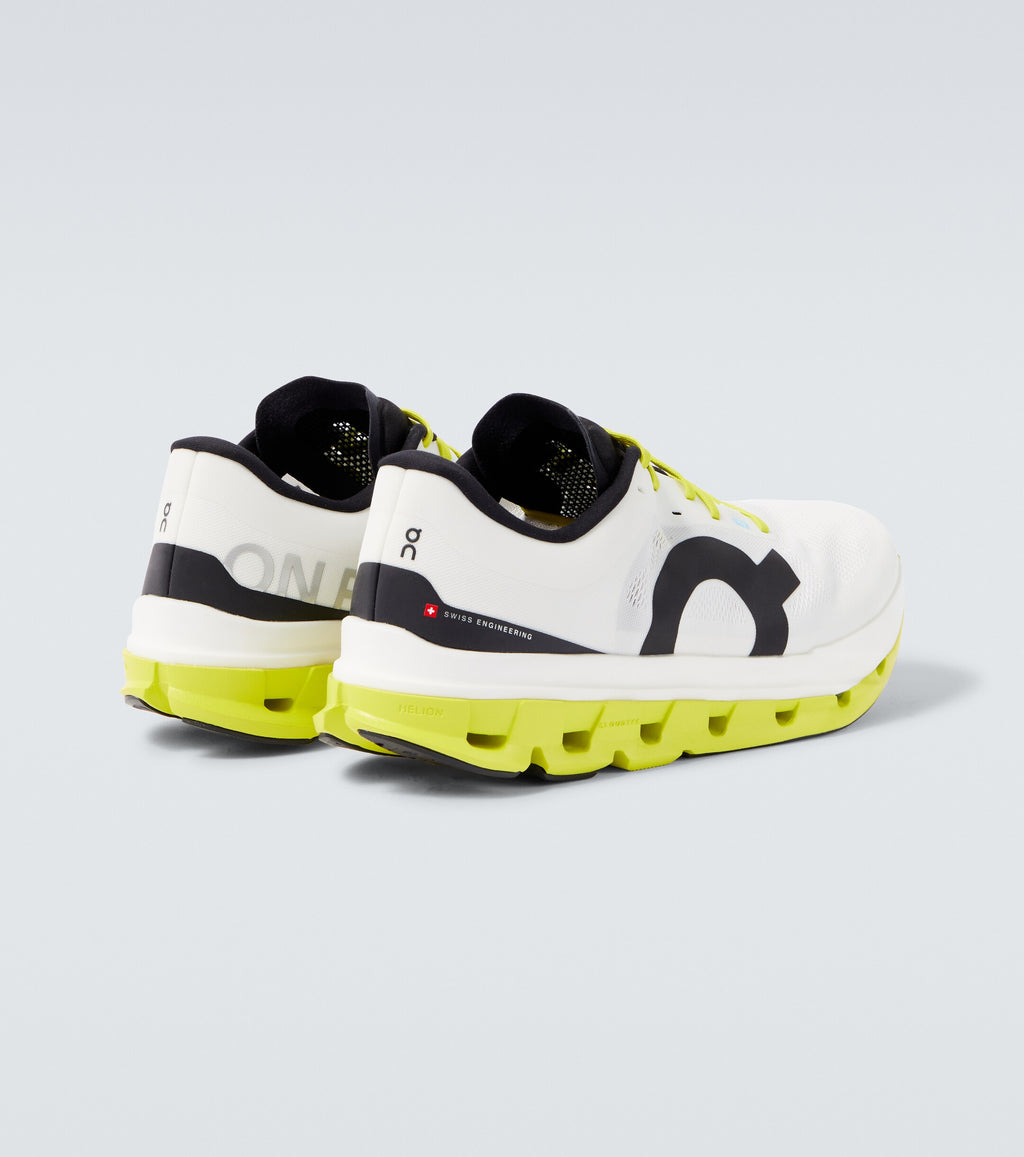 On Running Cloudmonster - Chaussures Running Femme Blanc/Jaune Fluo
