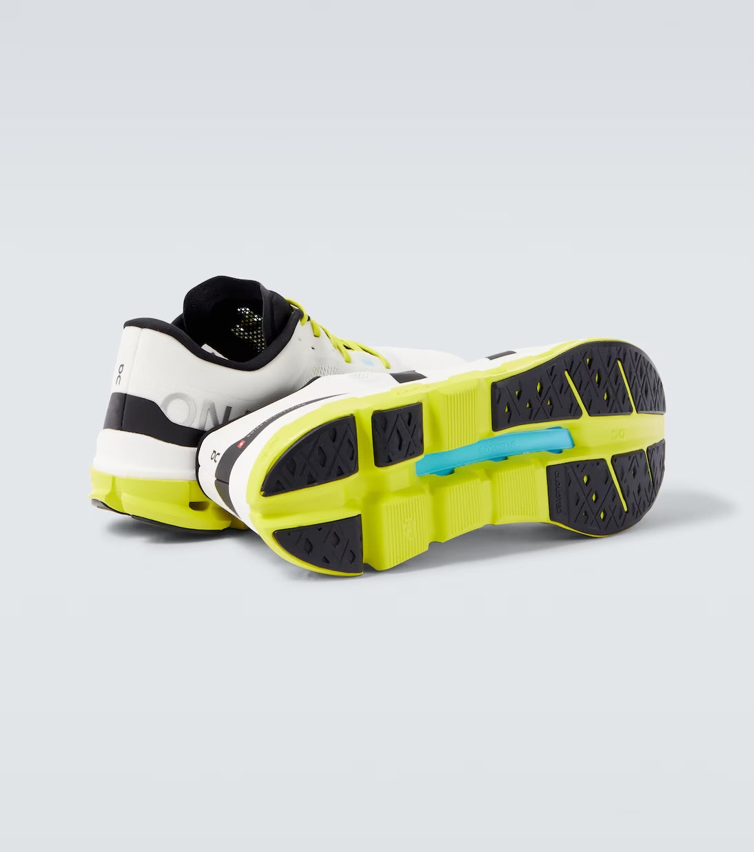 On Running Cloudmonster - Chaussures Running Femme Blanc/Jaune Fluo