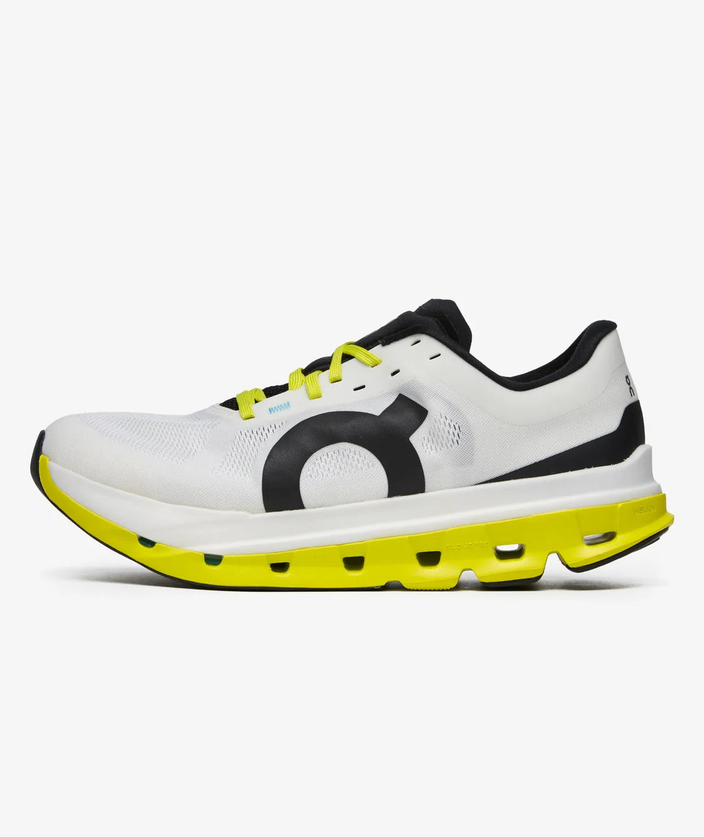 On Running Cloudmonster - Chaussures Running Femme Blanc/Jaune Fluo