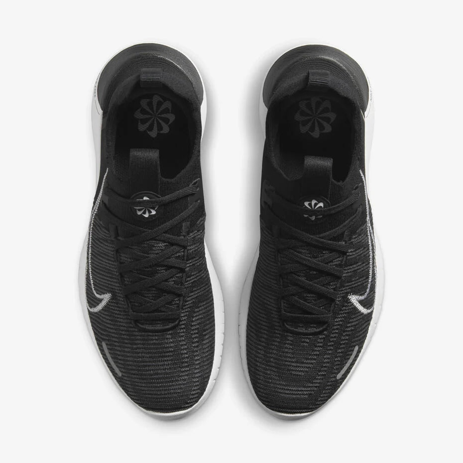 Nike Free Run Flyknit - Chaussures Running Femme Noir/Blanc
