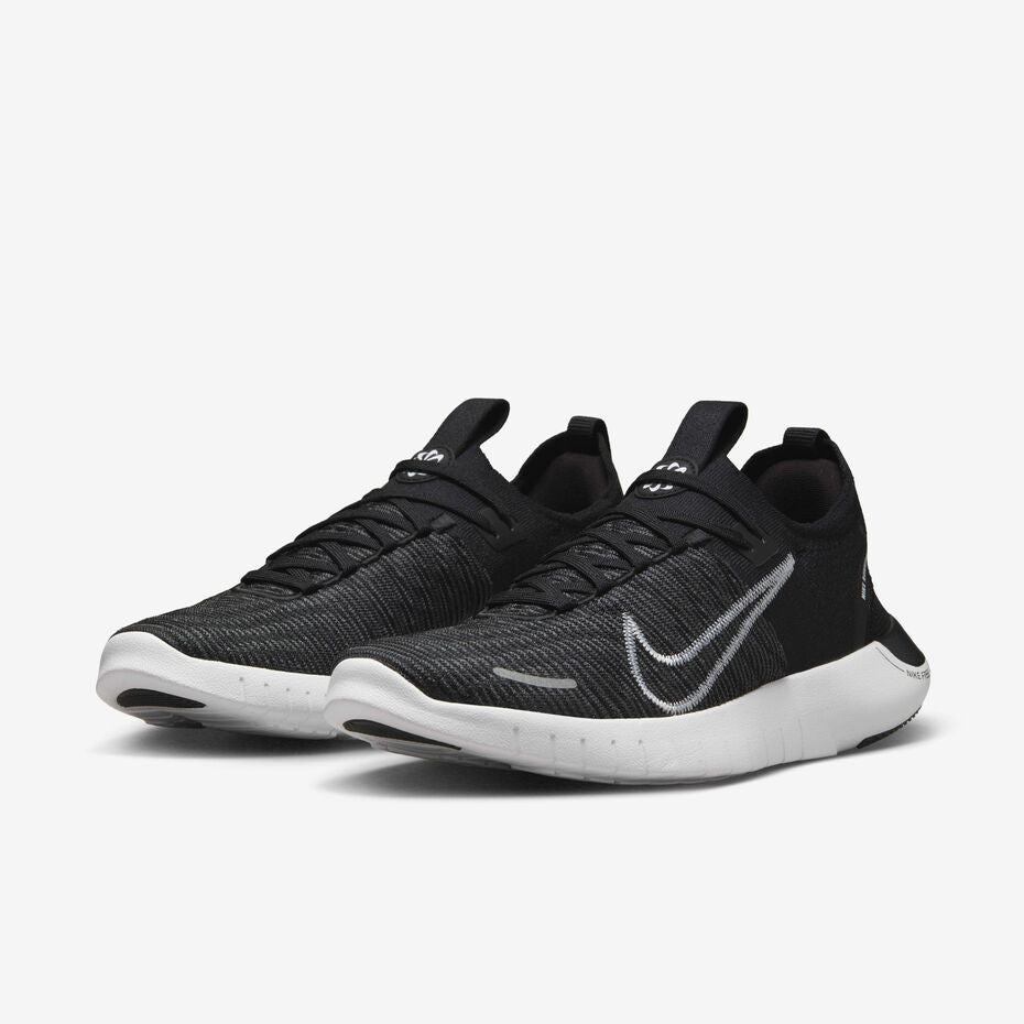 Nike Free Run Flyknit - Chaussures Running Femme Noir/Blanc