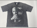 T-shirt Vintage Tupac Gris Délavé