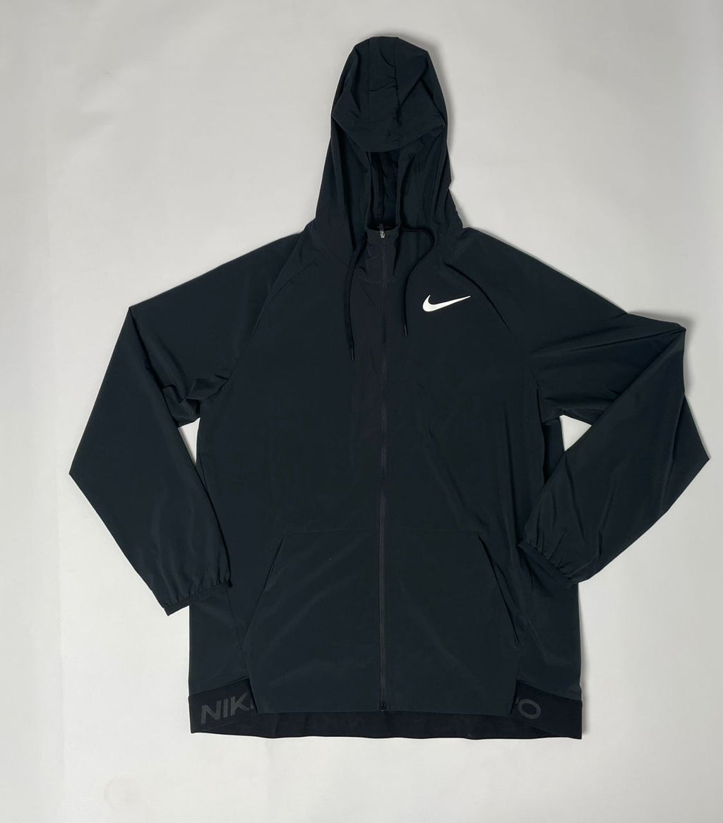 Hoodie Nike Pro Homme Noir Zippé à Capuche
