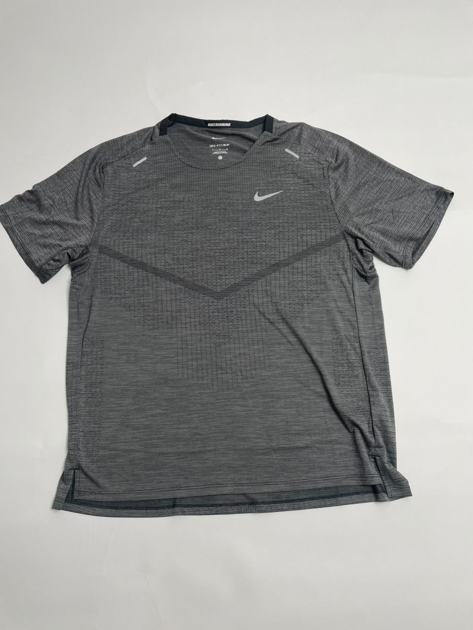 T-shirt Nike Dri-fit Running Homme Gris Texturé Technique