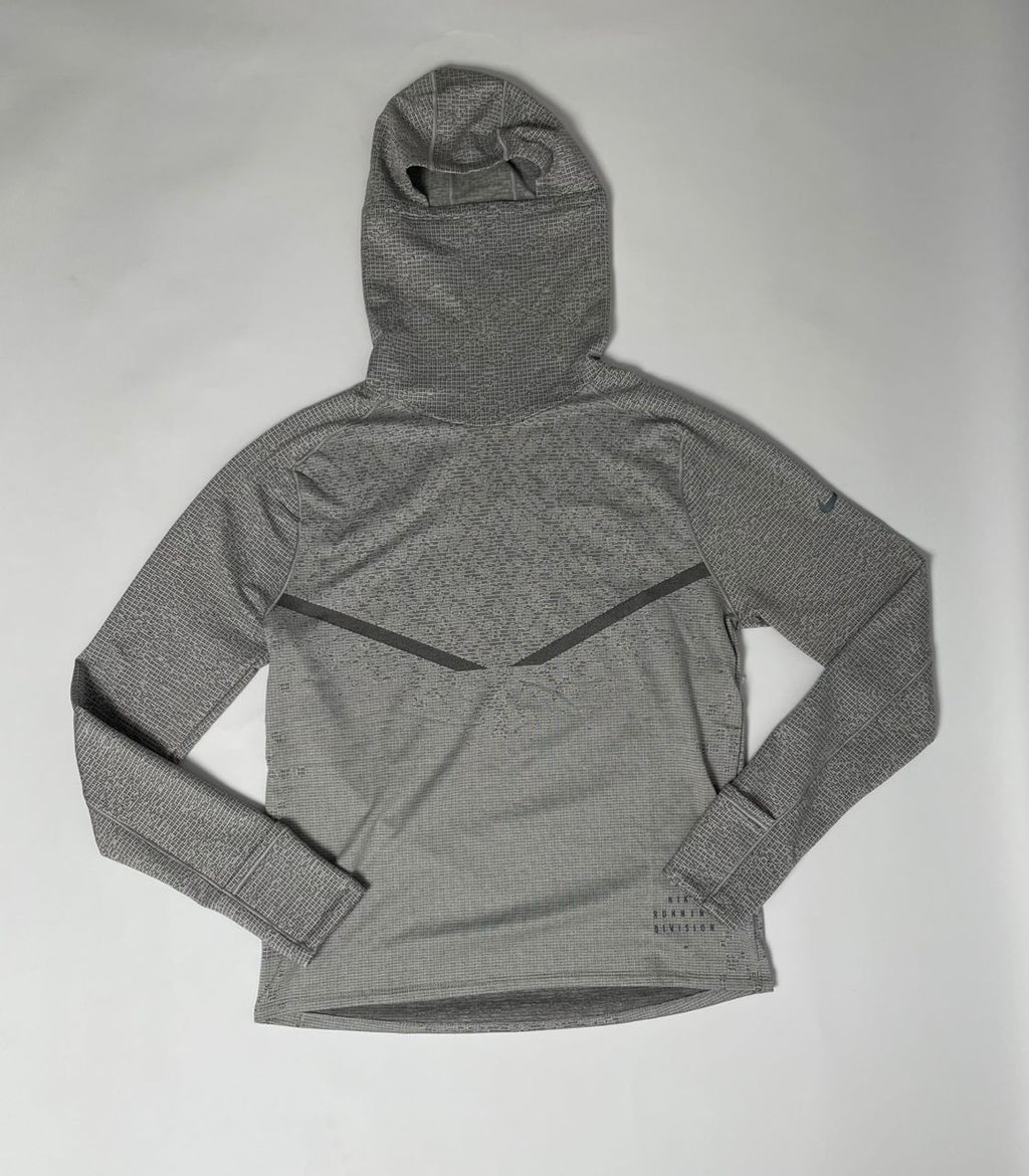 Hoodie Nike Homme Gris Texturé Technique à Capuche