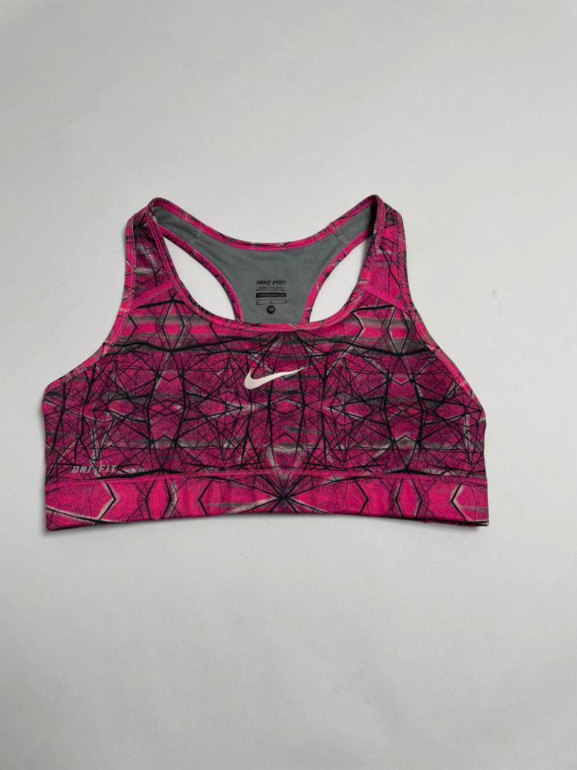 Brassière Nike Pro - Rose Géométrique