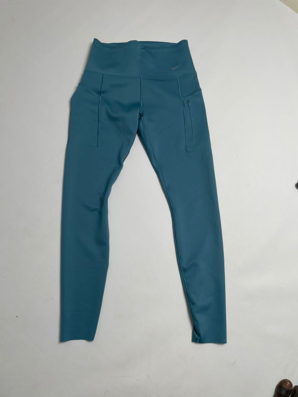 Legging Sport Femme - Bleu Canard avec Poches Multiples