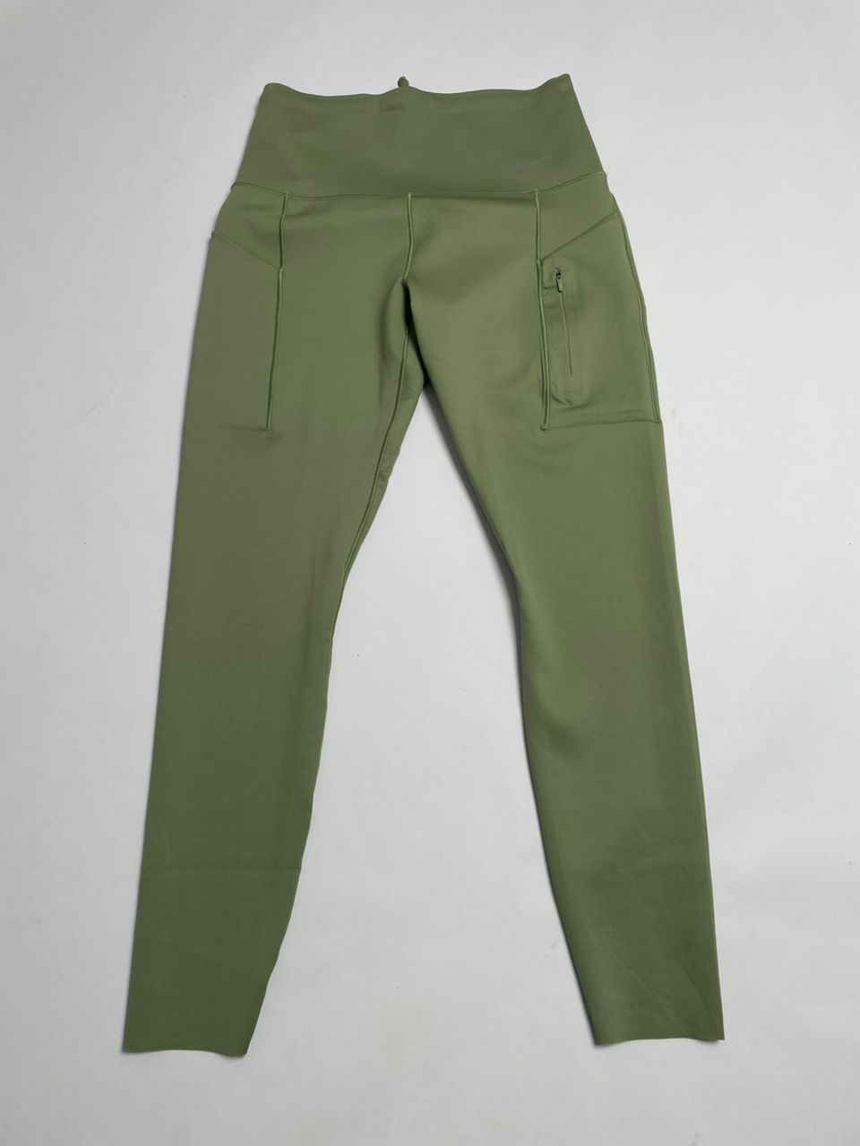Legging Sport Femme - Vert Sauge avec Poches Zippées