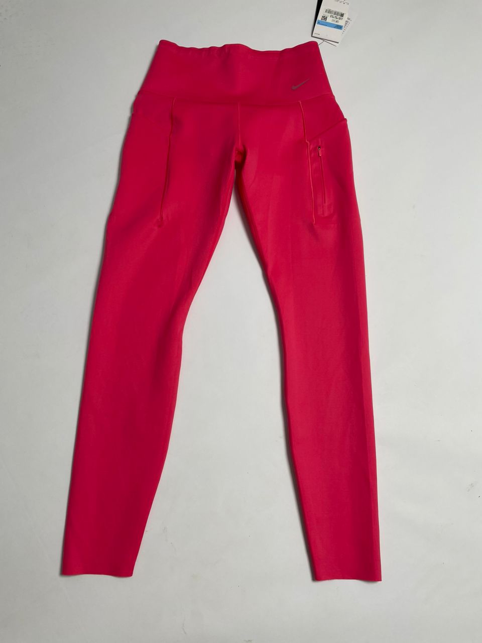 Legging Sport Femme - Rouge Fuchsia avec Poche Zippée