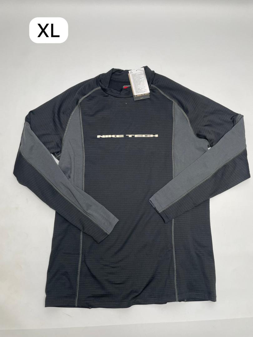 T-shirt Nike Tech Manches Longues Homme Noir Gris