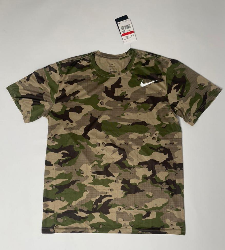 T-shirt Nike Homme Camouflage Vert Militaire