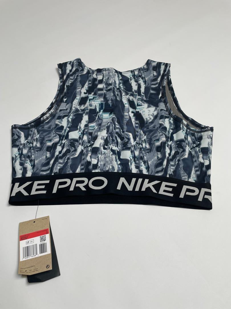 Brassière Nike Pro Femme Camouflage Gris