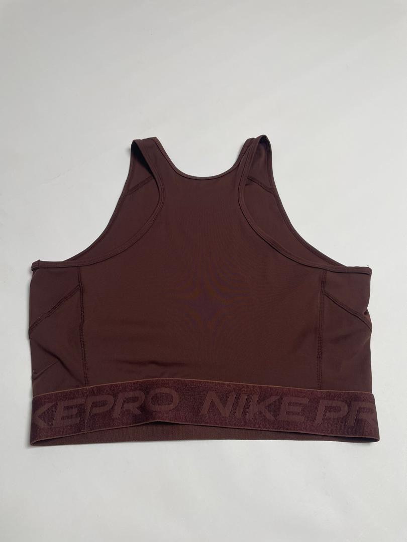 Haut Nike Pro Femme Bordeaux Bande Signature