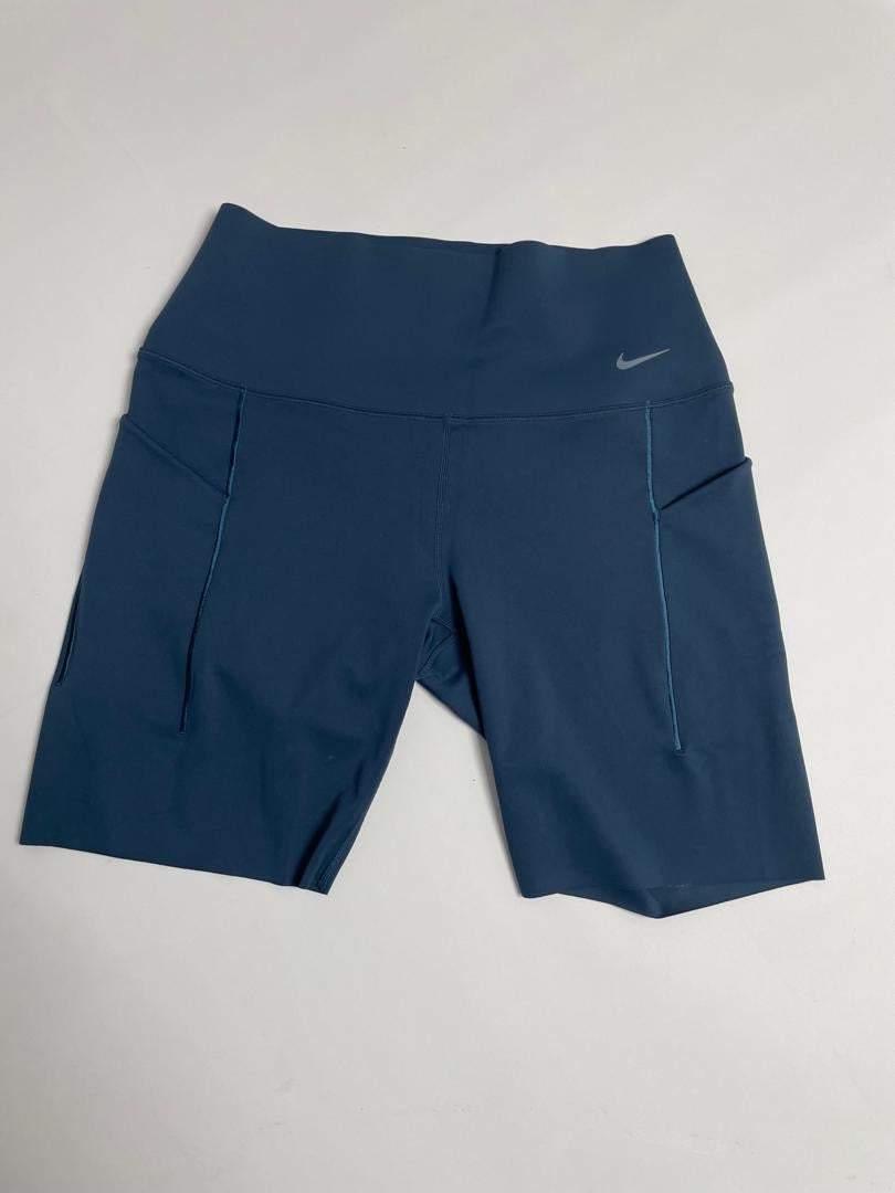 Short Cycliste Nike Femme Bleu Pétrole avec Poches