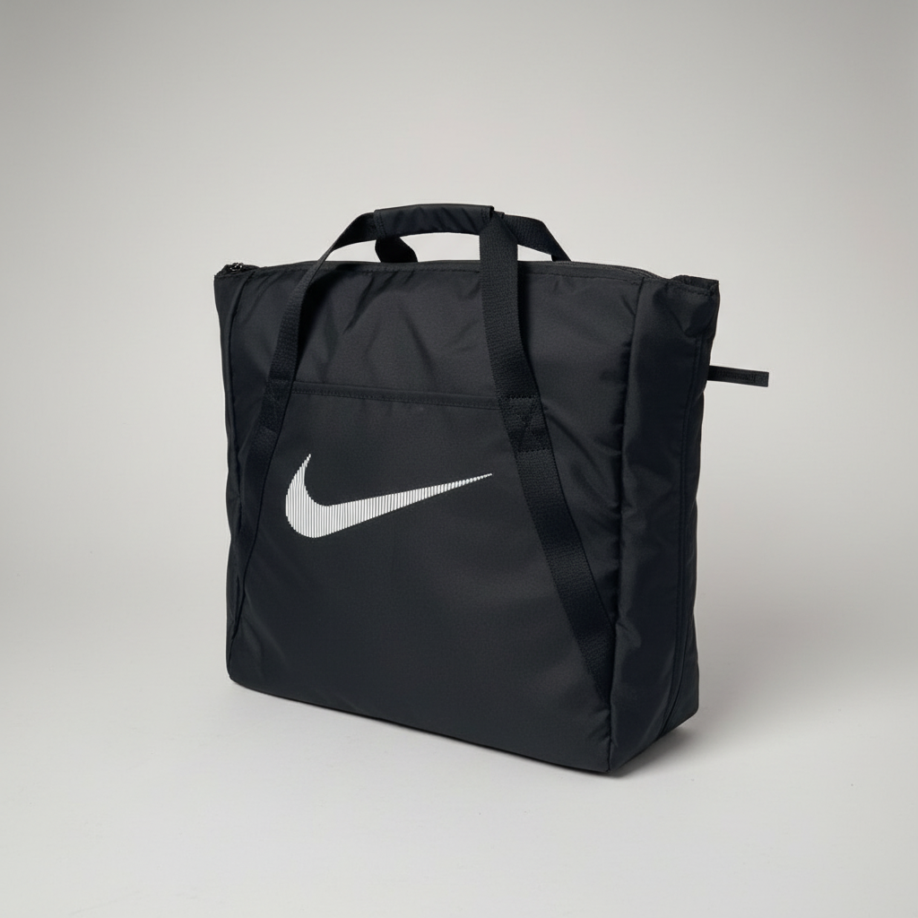 Sac de sport Nike noir avec logo swoosh blanc