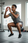 Femme africaine portant le t-shirt de sport Nike gris avec panneaux mesh lors d'un entraînement intensif
