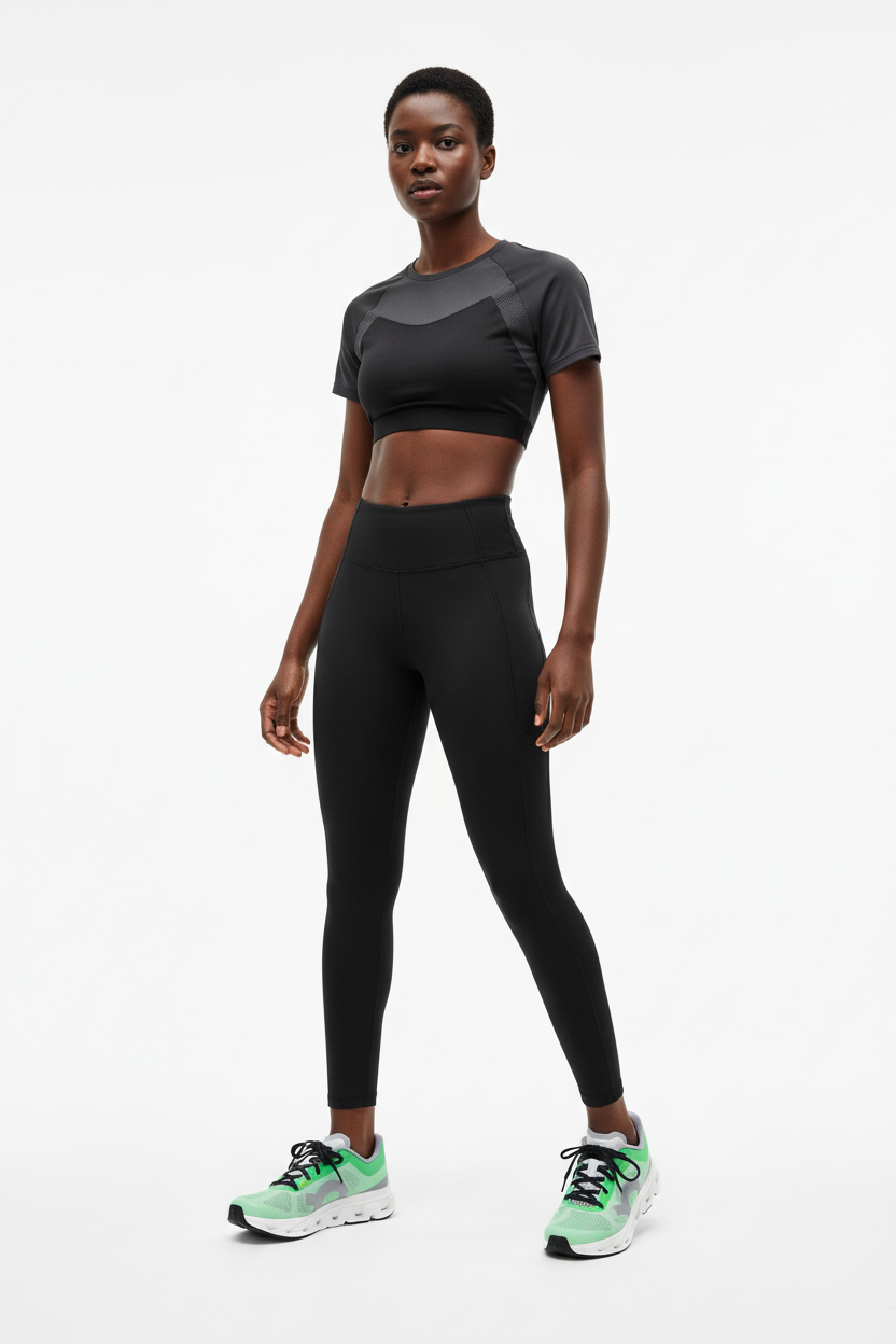 Mannequin africaine portant les On Running Cloudflow 5