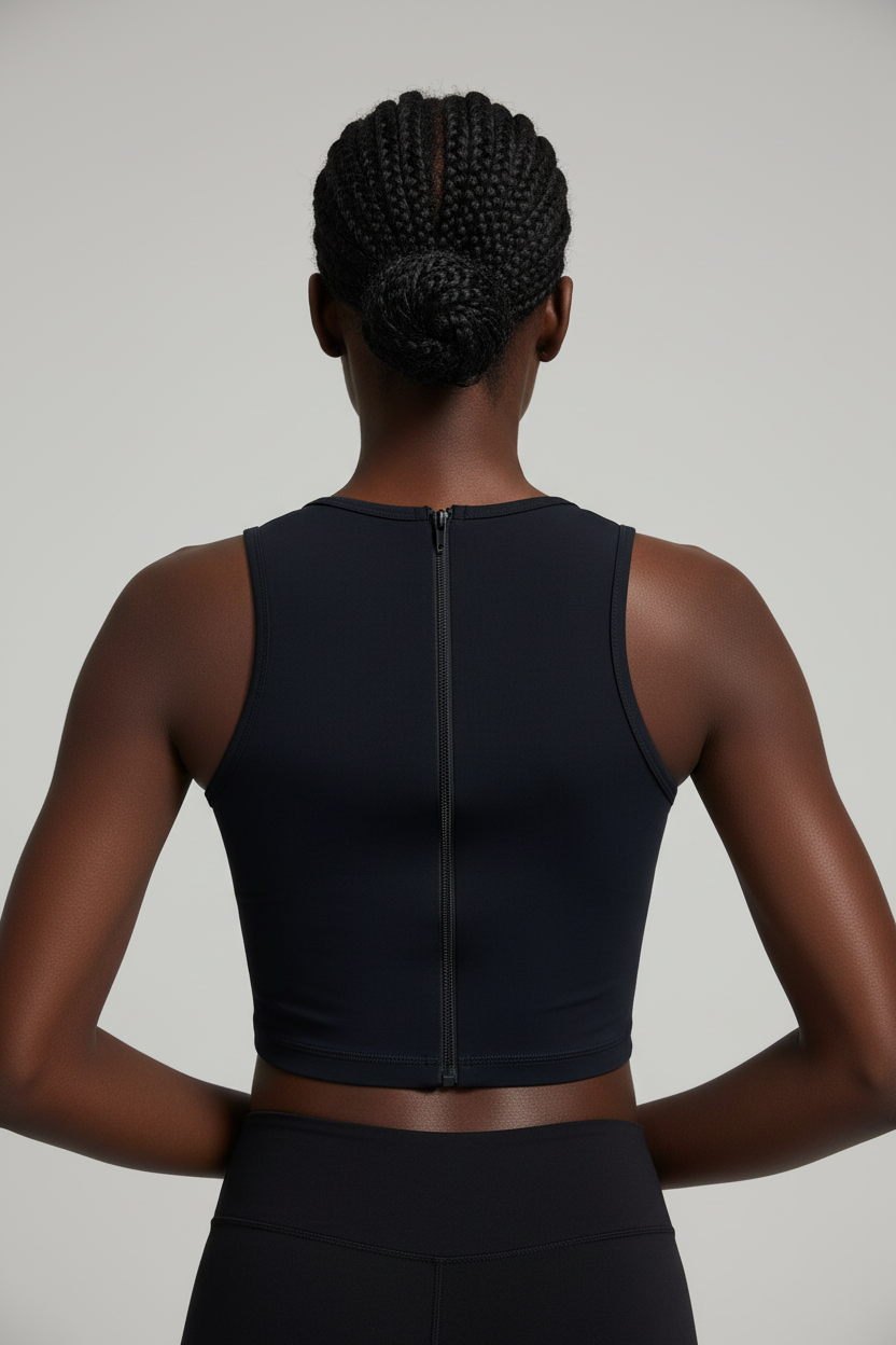 Mannequin femme avec crop top Fenty noir - Vue de dos
