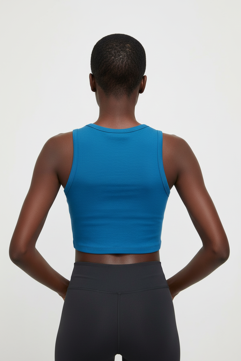 Mannequin femme avec crop top Jordan bleu pétrole - Vue de dos