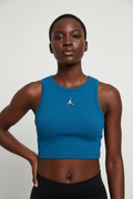 Mannequin femme avec crop top Jordan bleu pétrole - Vue de face