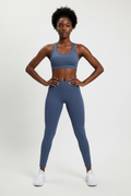 Mannequin femme avec legging Nike bleu gris - Vue de face