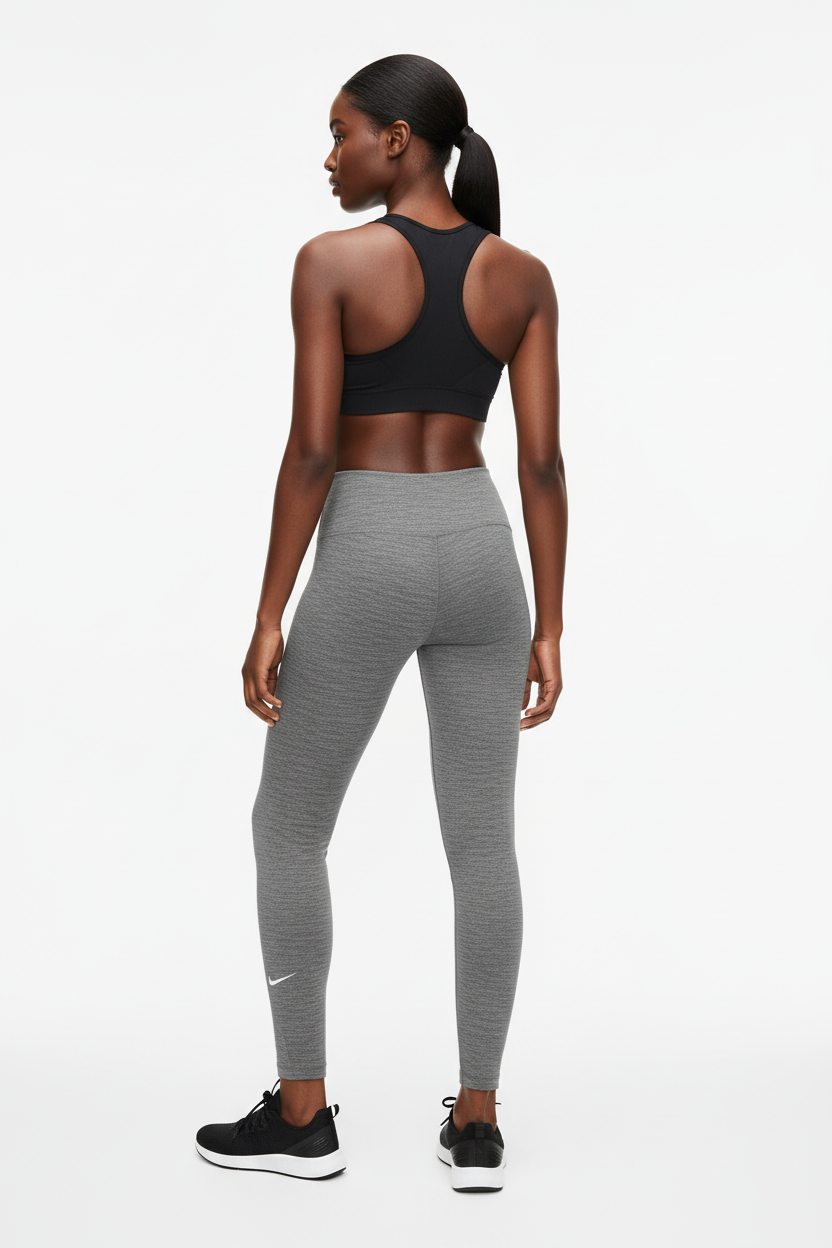 Mannequin femme avec legging Nike gris chiné - Vue de dos