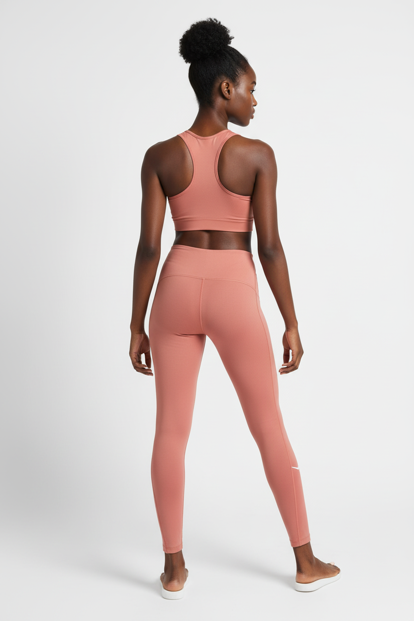 Mannequin femme avec legging Nike rose saumon - Vue de dos