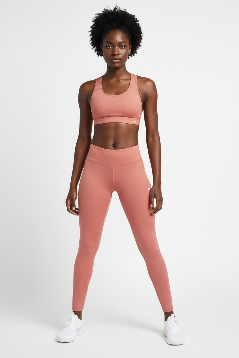 Mannequin femme avec legging Nike rose saumon - Vue de face