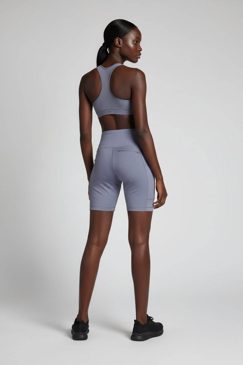 Mannequin femme avec short Nike Pro gris - Vue de dos