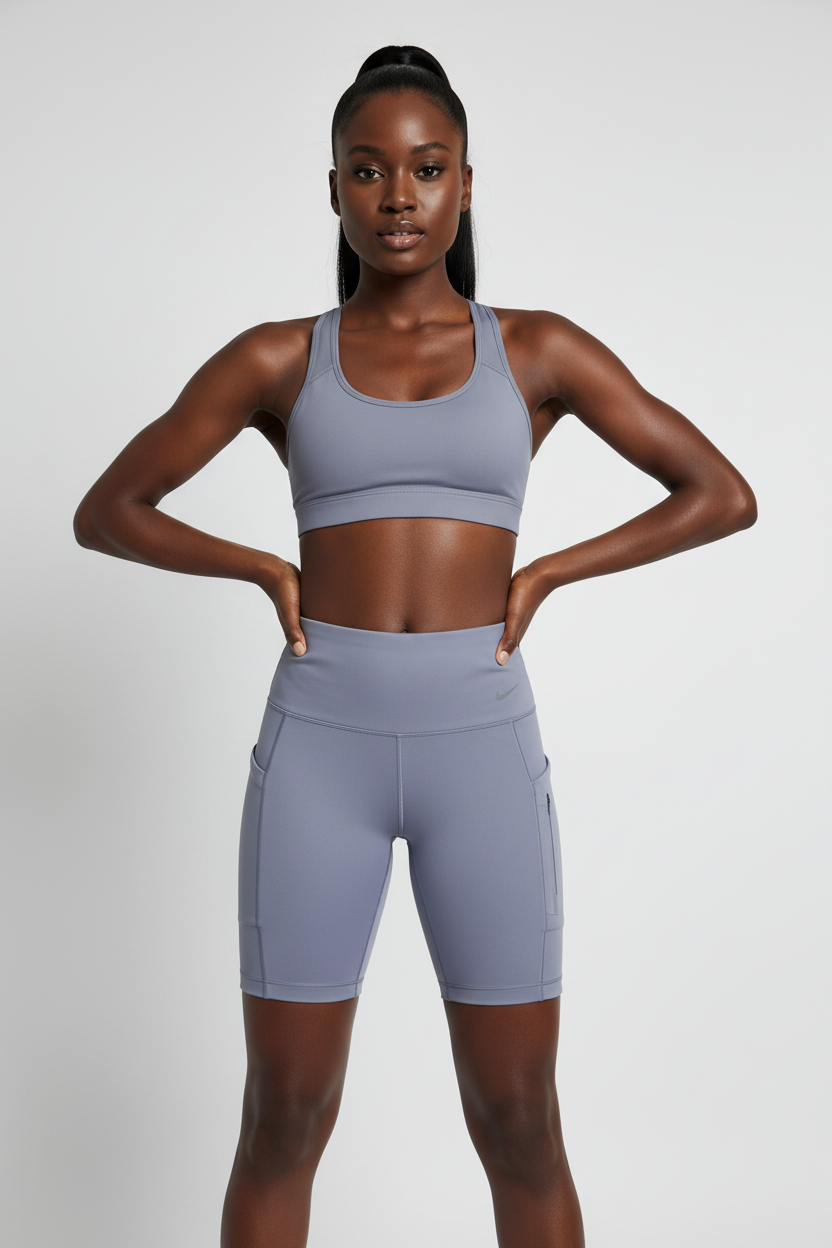 Mannequin femme avec short Nike Pro gris - Vue de face