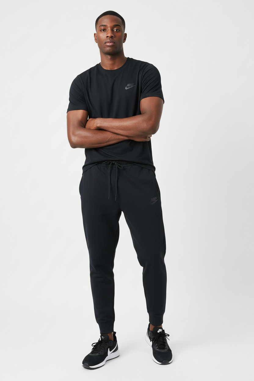 Mannequin sportif portant le pantalon Nike noir - Pose 1