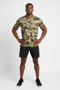 Mannequin sportif vue de face avec short