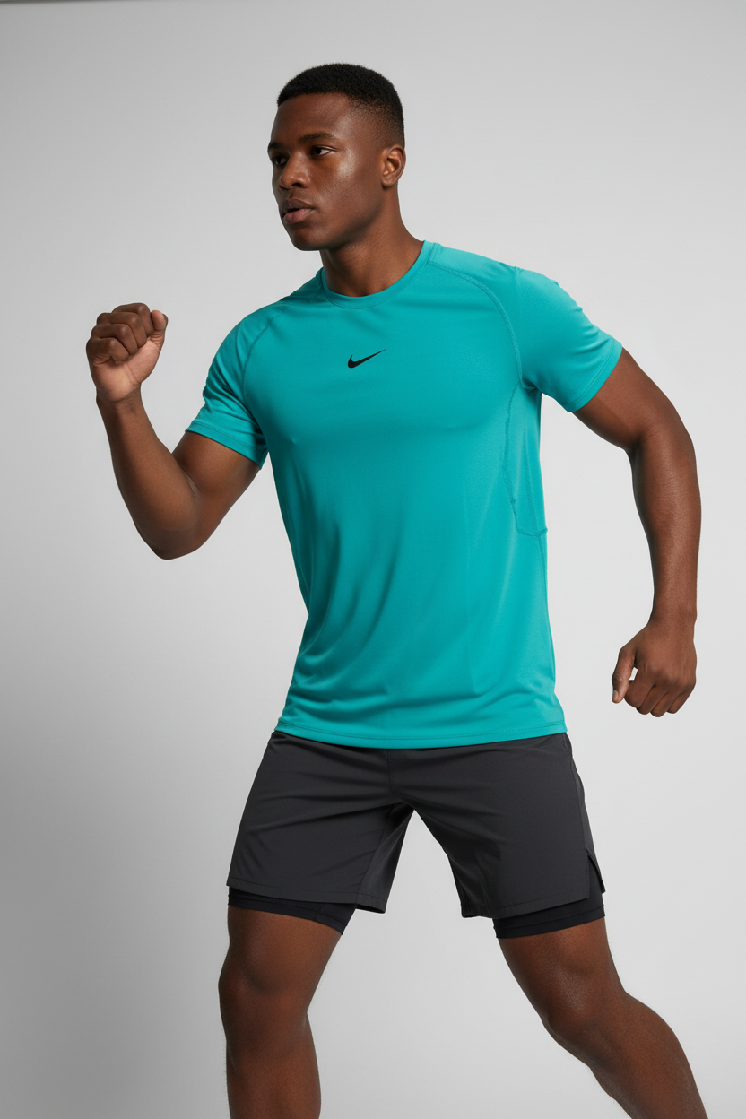 Mannequin sportif vue trois-quarts