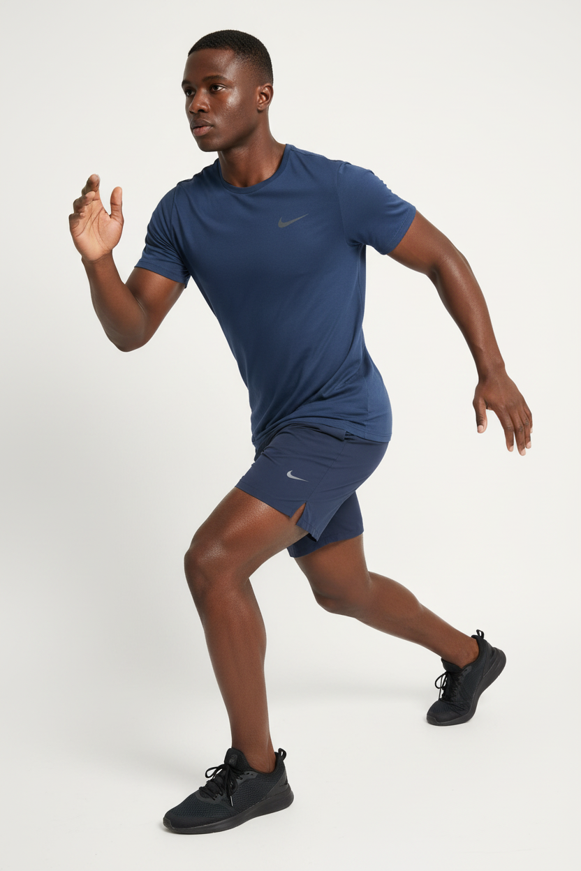 Mannequin sportif vue trois-quarts