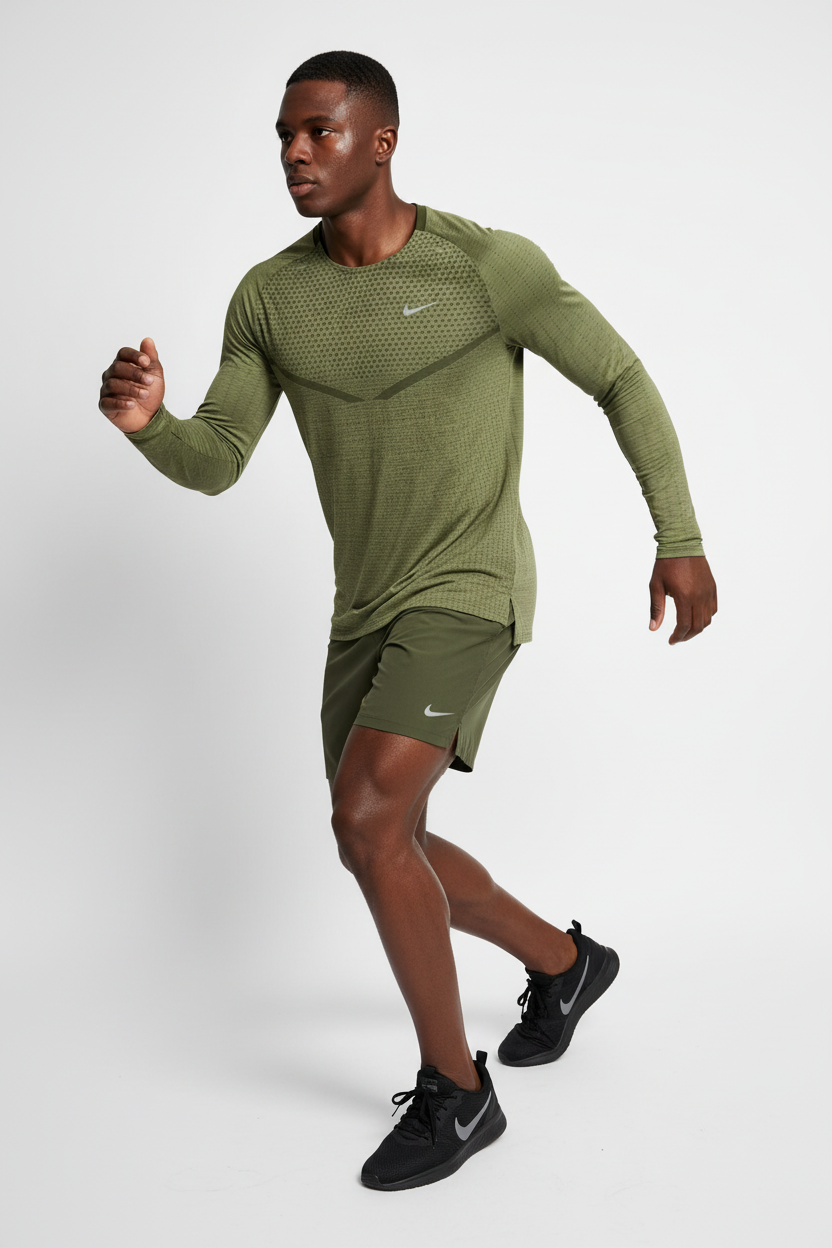 Mannequin sportif vue trois-quarts