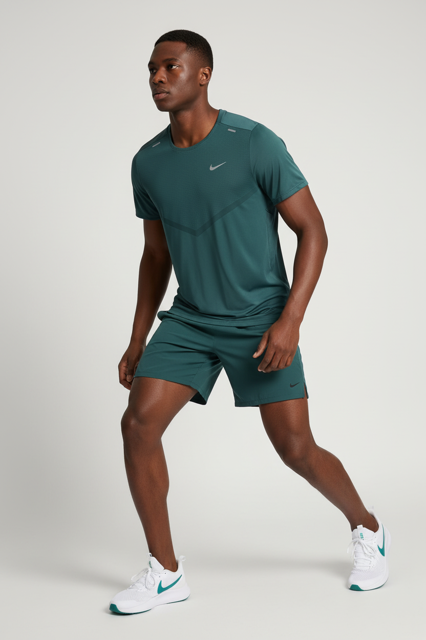 Mannequin sportif vue trois-quarts